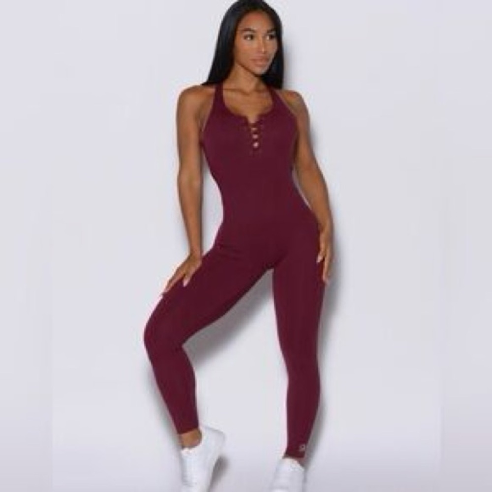 Bombshell Sportswear Burgundy Jumpsuit - Picture 7 of 7